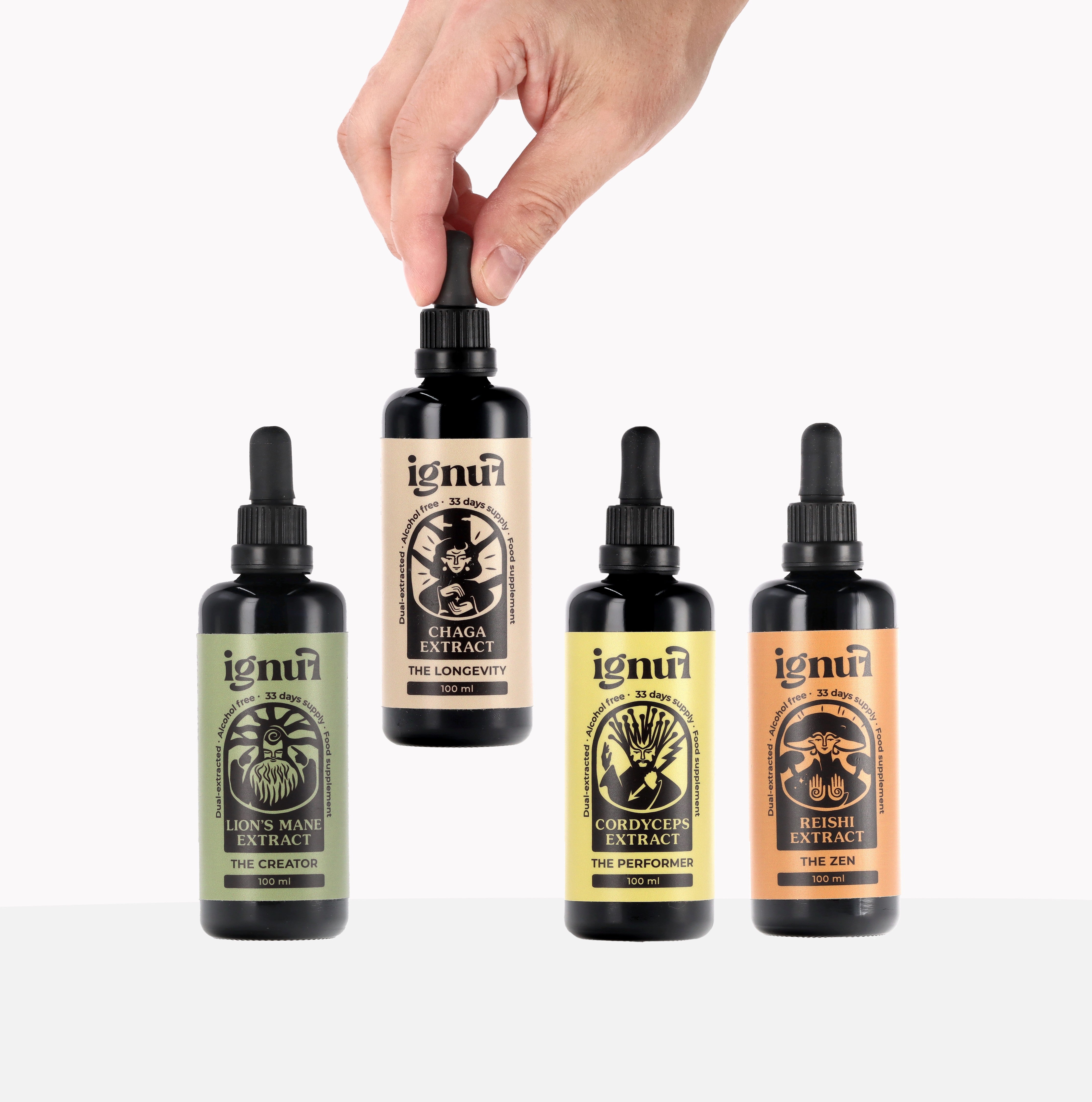 “THE QUATTRO SET” Mushroom Extract