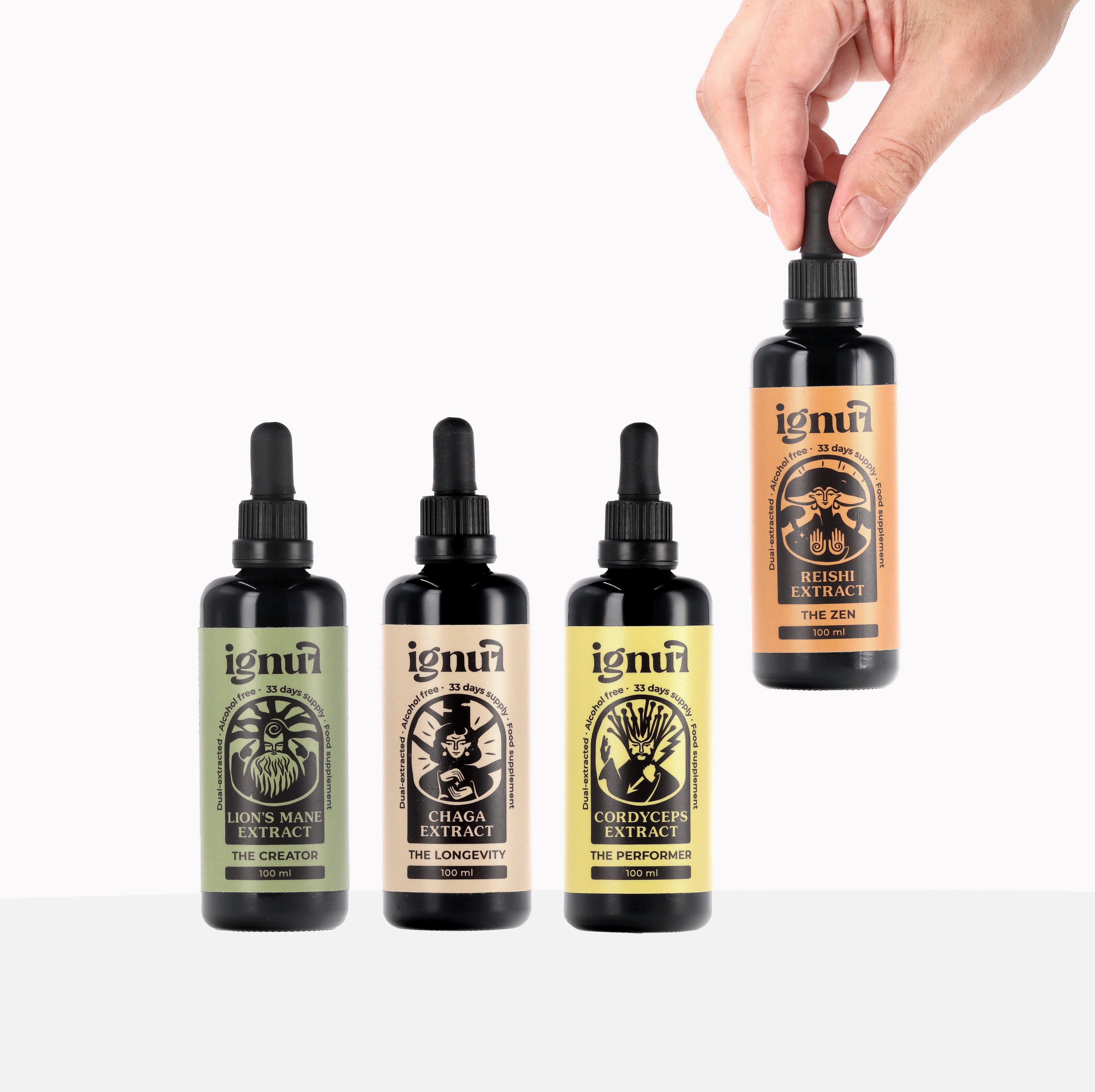 “THE QUATTRO SET” Mushroom Extract