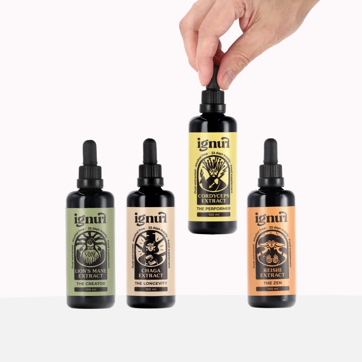 “THE QUATTRO SET” Mushroom Extract - IGNUF