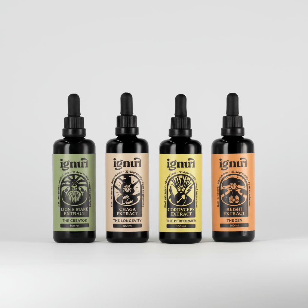 “THE QUATTRO SET” Mushroom Extract - IGNUF