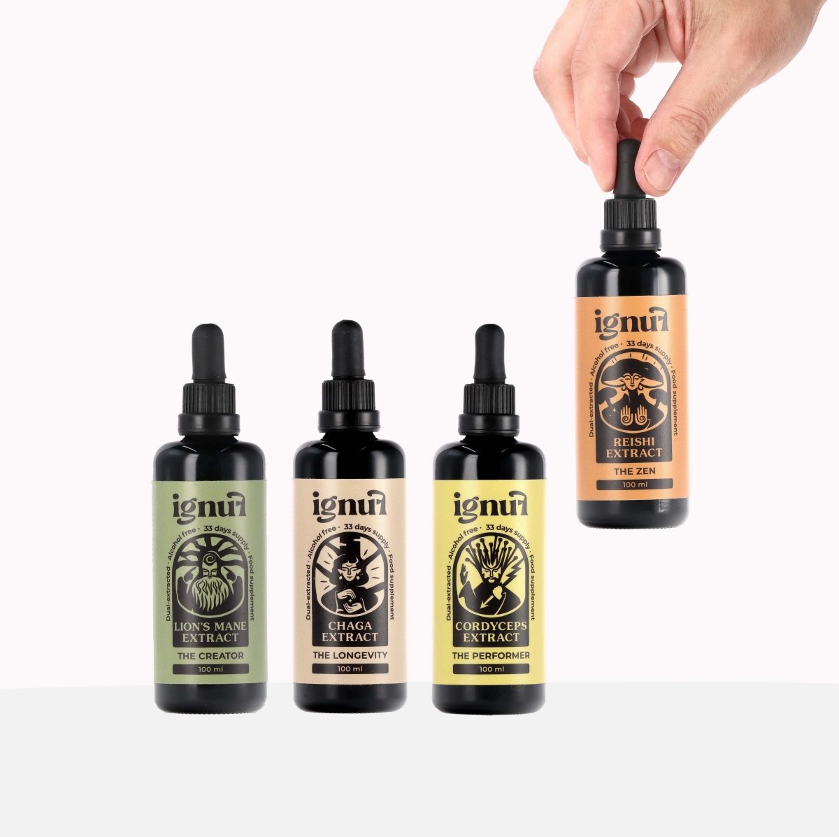 “THE QUATTRO SET” Mushroom Extract - IGNUF